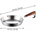 thumbnail image 2 of Frying Pan Skillet Non Stick Fry Pan Stainless Steel Pancake Maker Cookware Chef Pan for Home Kitchen, 2 of 5