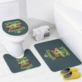 4 Piece Baby Yoda Shower Curtain Sets with NonSlip Rugs, Toilet Lid