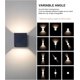 thumbnail image 3 of Aplique De Pared Al Aire Libre Apliques De Pared De 12w Lámpara Luz De Pared Arriba Abajo Led 3000k Blanco Cálido Aplique Moderno Impermeable Ip65 Aluminio Negro Para Sala De Estar Dormitorio, 3 of 5