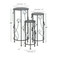 thumbnail image 4 of DecMode Contemporary Iron Plantstands, Black 28"H, Set of 3, 4 of 15
