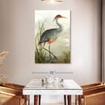 thumbnail image 3 of Elephant Stock Grey Heron Wall Art - Vertical Canvas Wall Art - Hallway Wall Decor - Animal Canvas - Green And Red Decor By Aimee Wilson - 32" x 48", 3 of 8