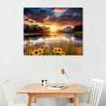 thumbnail image 2 of Nawypu  Sunflower Landscape Canvas Artwork Sunset Grand Teton National Park Wall Art for Living Room Framed Ready to Hang 20x16 inch, 2 of 4