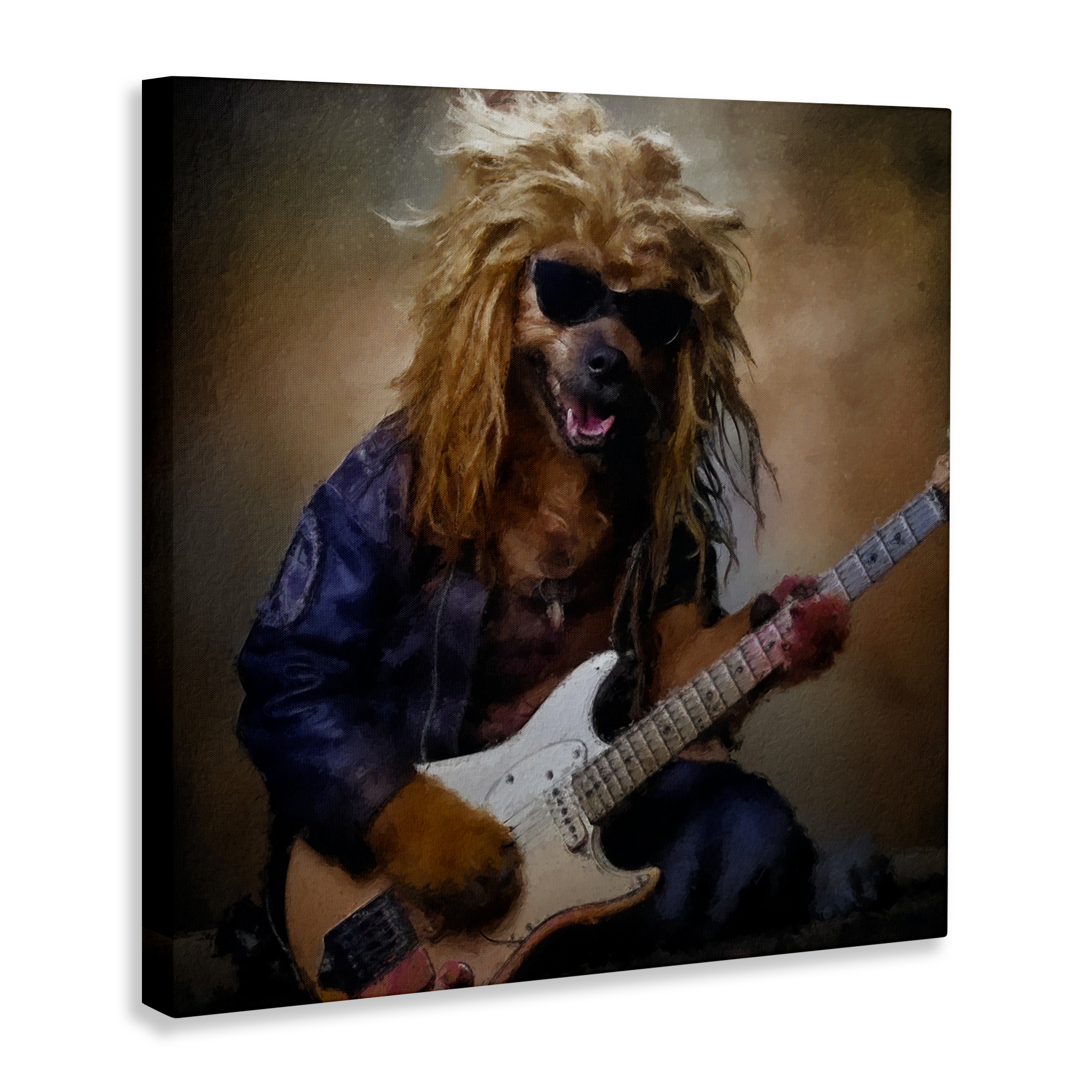 Musician Canine Clark Canvas Wall Art, design by Sean Parnell