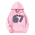 thumbnail image 4 of NAFUU Girls Sweatshirt Casual 67 Hoodie For Kids Casual Hooded Sweatshirts Long Sleeve Pullover Top With Pocket Trendy Clothes School Wear 18-24 Months, 4 of 4