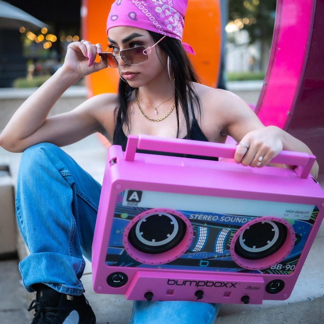 Bumpboxx Remixx Bluetooth Boombox with Wireless Microphone