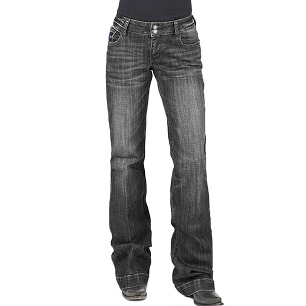 Sexy Dance Women S Mid Rise American Flag Print Pocket Faded Flare Jean Bell Bottom Wide Leg Denim Pants Trousers Walmart Com Walmart Com