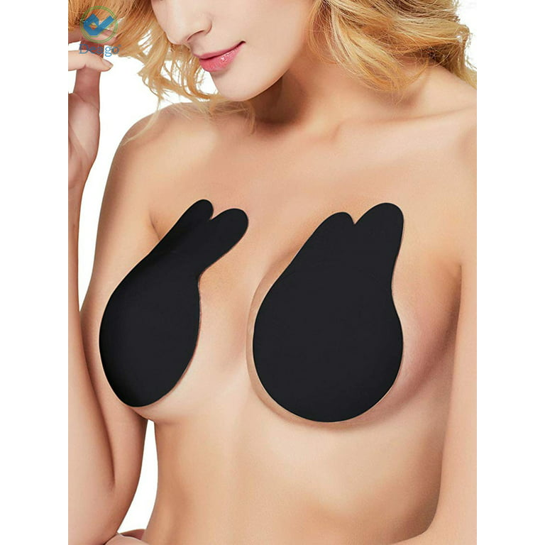 Deago 2 Pairs Adhesive Bra Invisible Bra Strapless Backless Breast Lift  Nipplecovers Sticky Rabbit Bra