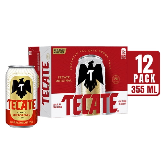 Cerveza clara Tecate Original 12 pack latas de 355 ml c/u