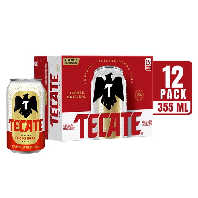 Cerveza clara Tecate Original 12 pack latas de 355 ml c/u