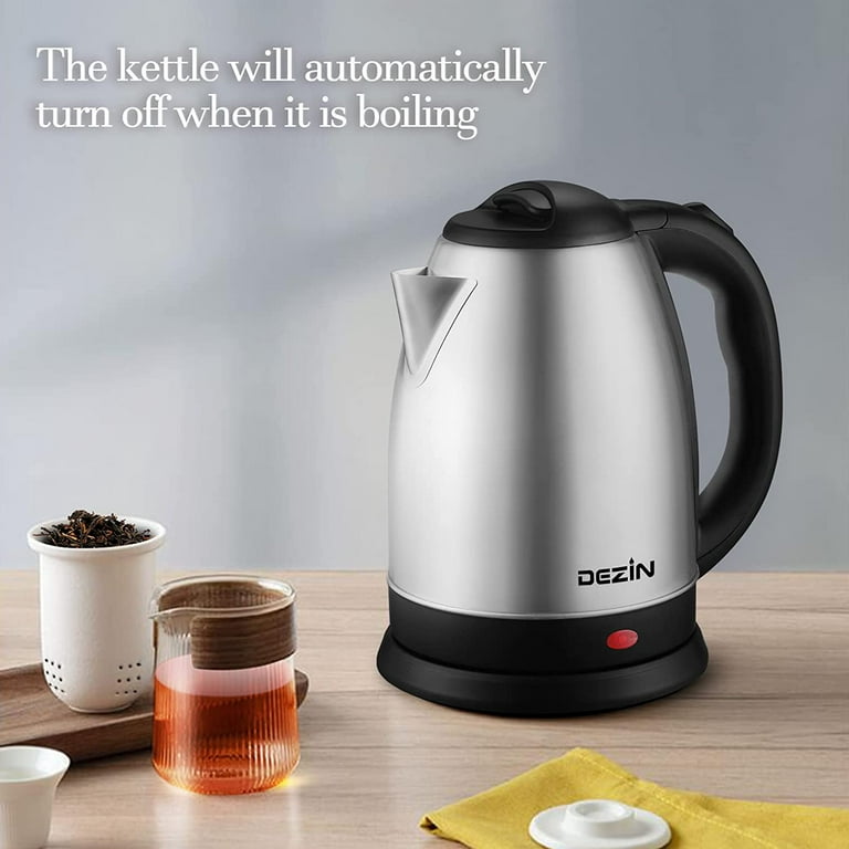 1pc Stainless Steel Electric Kettle Upgrade Version, 2l Electric Tea Kettle  With Automatic Shut-off, Quick Boil Heating & Dry-boil Protection  Technology For Coffee, Tea, And Other Hot Beverages. Perfect For Home Use.