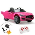 thumbnail image 4 of Veryke Pink 12 V Electric Car Powered Ride-On with Parent Remote Control, 4 of 8