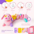 thumbnail image 4 of Regla de altura de perro Animal, música, juguete de peluche relajante, muñeca bebé, juguetes para recién nacidos, desarrollo de inteligencia educativa temprana,Rosa, 4 of 7