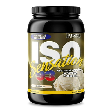 Ultimate Nutrition ISO Sensation 93 Whey Protein Isolate - Low Carb Keto Friendly with 5 Grams of Glutamine and 7 Gourmet Flavors, Vanilla Bean, 2 (Best Protein Supplement For Meal Replacement)