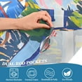 thumbnail image 5 of Yayeee Kitchen Curtains Tier Set of 2 Light Filtering 57"x36" Over Sink Window Panels, Pink Floral Window, 5 of 7