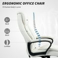 thumbnail image 4 of Vinsetto Executive Office Chair with Massage, Tilt, Desk Chair, White, 4 of 10