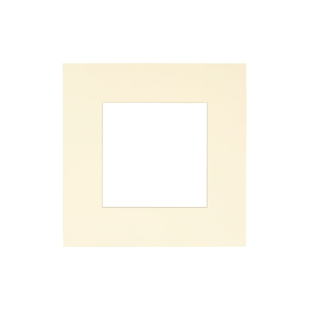 1 12x12 Square Cream Picture Mats with White Core Bevel Cut for 8x8