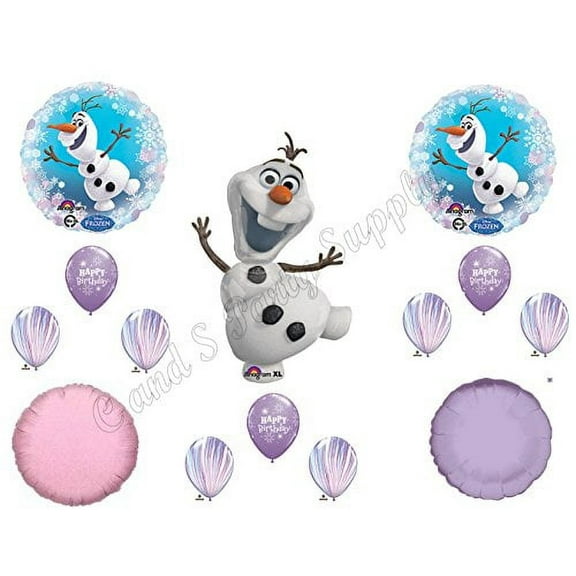 OLAF PURPLE AGATE SNOWFLAKES Balloons Birthday party Decoration Supplies Frozen Elsa
