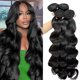 thumbnail image 1 of Extensiones de cabello humano virgen brasileño con ondas corporales, 24, 26, 28 y 30 pulgadas, puntas gruesas y brillantes., 1 of 5