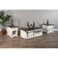 thumbnail image 3 of Sunny Designs 48" French Country Barn Door Coffee Table in Off-White/Dark Brown, 3 of 9