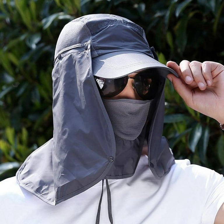 Outdoor Hat UV Protection Face Neck Flap Man Sun Cap Summer Men Women Hat  Face Protective Work Casual Hat Summer