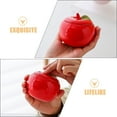 thumbnail image 3 of FONDOTIN 2Pcs Apple Shaped Sugar Bowl Ceramic Storage Container for Christmas and Family, 3 of 8