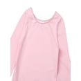 thumbnail image 6 of CHICTRY Little Girls Basic Ballet Dance Costume Long Sleeve Leotard with Wrap Skirt Pearl Pink 12-14, 6 of 7