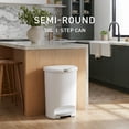 thumbnail image 2 of simplehuman Kitchen Trash Can, 13 Gallon Plastic Step Garbage Bin with Secure Slide Lock Lid, White, 2 of 9