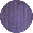 thumbnail image 1 of Ahgly Company Machine Washable Indoor Round Abstract Blue Contemporary Area Rugs, 8' Round, 1 of 4