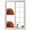 Orange, variant on Pink Gold Window Privacy Film, Boho Modern Abstract Minimalist Aesthetic Flower Static Cling UV Sun Blocking Heat Control Window Tint, Non-Adhesive One Way Windows Privacy Cover 19.6''x39.3''