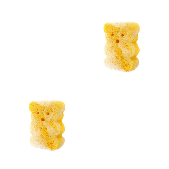 FRCOLOR 2pcs Baby Cartoon Bath Sponge Comfortable Bathing Sponge Pad Shower Supplies ( )