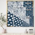 thumbnail image 2 of Indigo Rayures et Carreaux - Toile Encadrée Moderne et Transitionnelle, 2 of 3