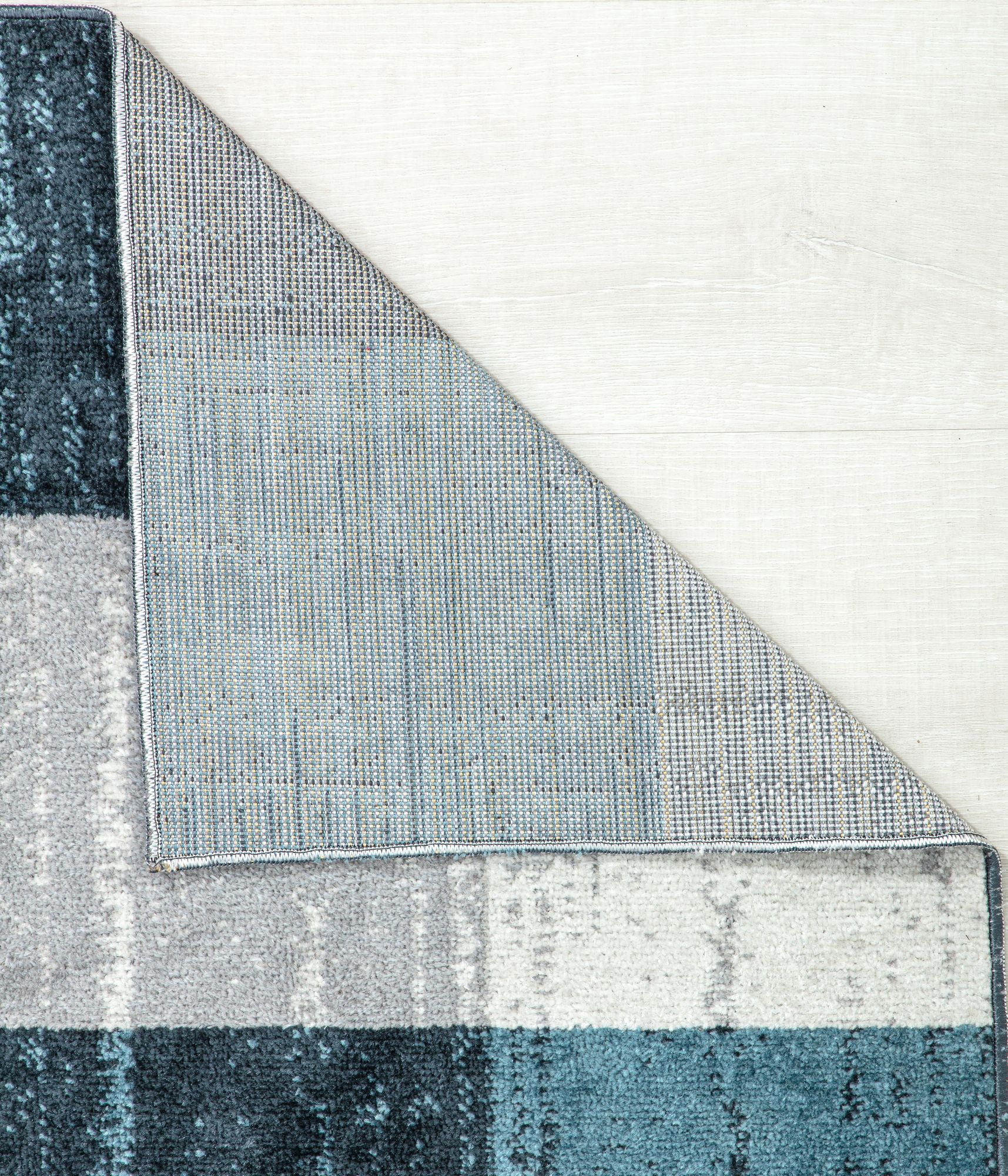 Rugs America Jaelyn JD65A Bedford Check Modern Contemporary Blue Area Rug, 8'0"X10'0"
