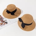 thumbnail image 7 of Shadoumai Sun Visor Hat for Women Summer Straw Beach Hats Packable Wide Brim Hat with Ponytail Hole Beach Essentials, 7 of 7