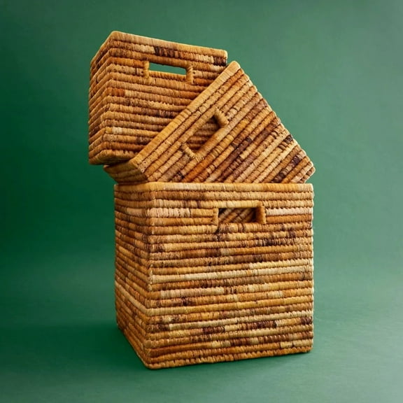 Banana Square Planter Shelf Basket Set