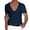 Navy, variant on Mens Deep V Neck Short Sleeve T-Shirts Slim Fit Stretch Undershirt Soft Lightweight Casual Daily Wear Tops