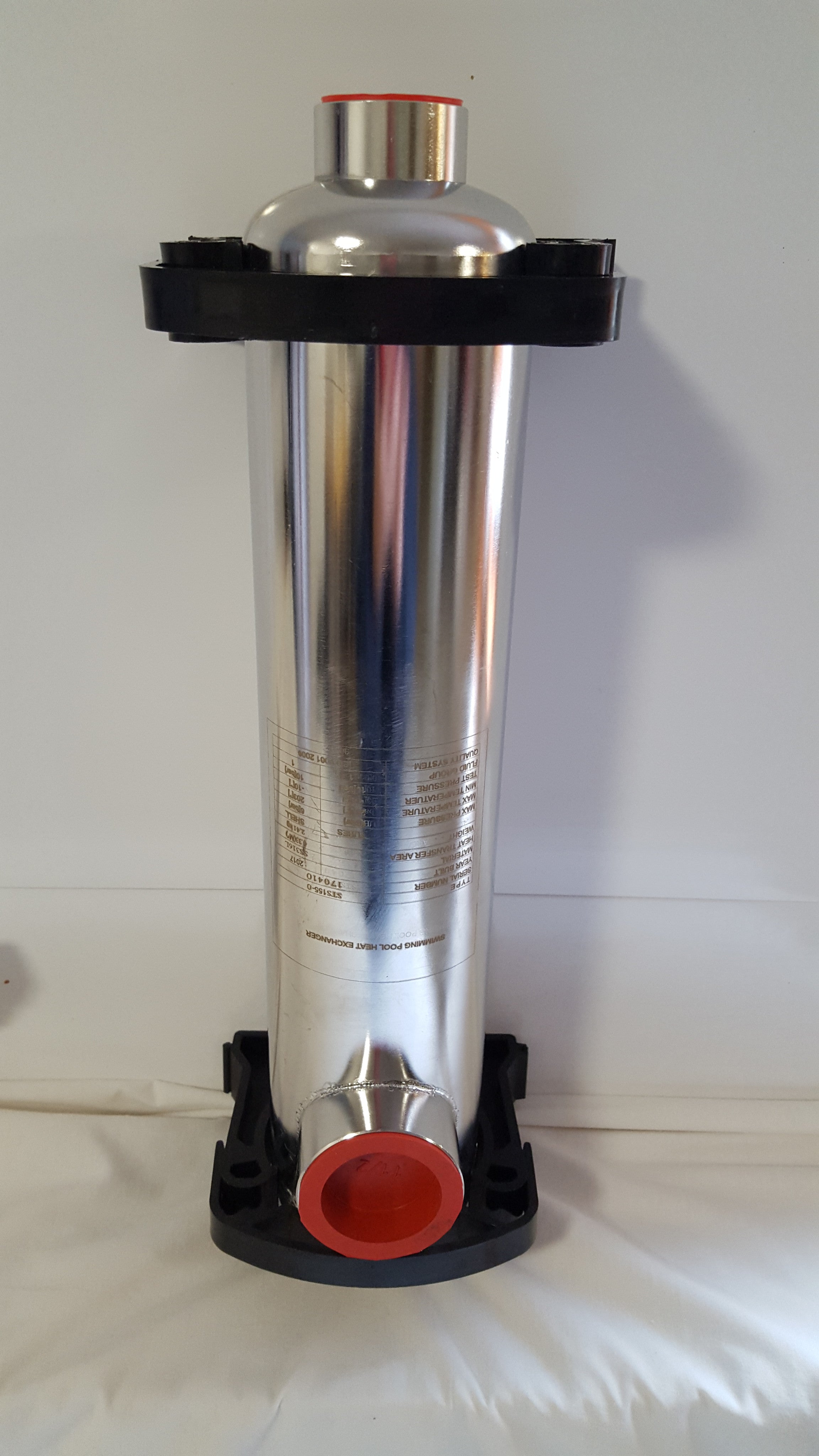 360,000 BTU Stainless Steel Tube and Shell Heat Exchanger for Pools/Spas  os