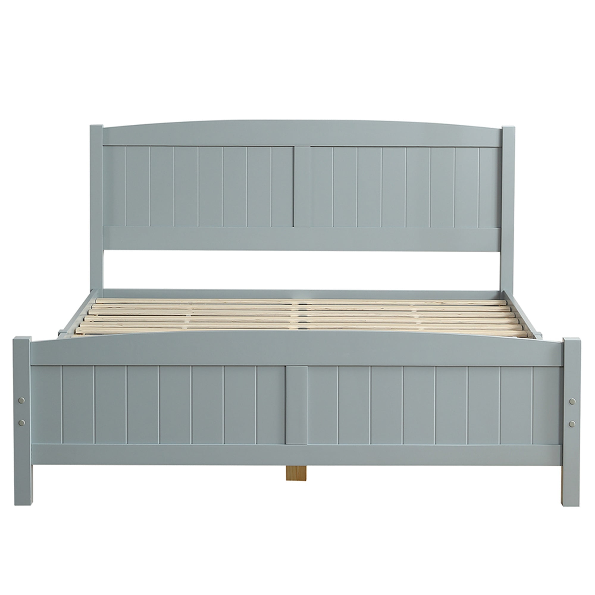 Kadyn Full Size Solid Wood Platform Bed Frame with Vertical Stripes Curved Headboard with Slat Supportwood Bed Frame Gray Solid Wood Bed Kadyn Full Size Solid Wood Platform Bed Frame with Vertical Stripes Curved Headboard with Slat Supportwood Bed Frame Gray Solid Wood Bed