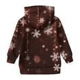 thumbnail image 3 of Kids Winter Holiday Pullover Hoodie with Festive Snowflake Print Long Sleeve Sweatshirt for Girls, 3 of 4