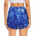 thumbnail image 4 of Xecao's Blurred Star Snow Christmas for a double-layer running short for women, perfect for gym, tennis, and more, featuring a convenient pocket., 4 of 9