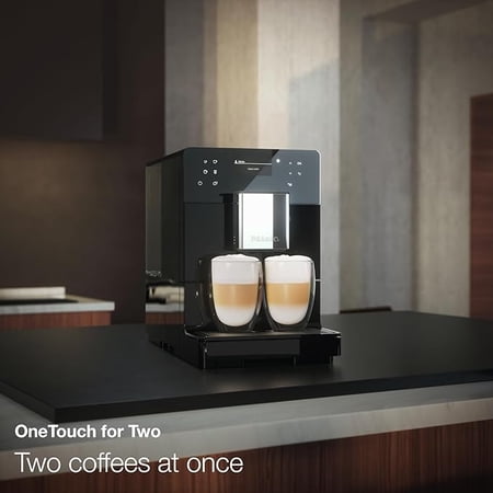 Miele CM 5310 Silence Automatic Coffee Maker - With OneTouch for Two, AromaticSystem, Individual Profile Settings, and Cleaning Programs, in Obsidian Black