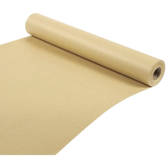 Kraft Paper Roll - 100-Feet Jumbo Value Pack, Brown Paper Packing Roll - Ideal for Art, Craft, Gift, Postal, Shipping, Wrapping, Floor Covering, Table Runner - 17.5 x 1200 inches