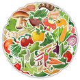 thumbnail image 1 of Pegatinas de anime de vinilo impermeable, 50 unidades/lote de verduras, 1 of 2