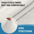 thumbnail image 3 of 5-Pieces Recliner Sofa Covers Stretch Reclining Couch Covers for 3 Cushion Reclining Sofa Slipcovers Furniture Covers Form Fit Customized Style Thick Soft, Ivory, 3 of 6