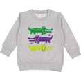 thumbnail image 2 of Inktastic Mardi Gras Holiday Alligators Toddler Sweatshirt, 2 of 4