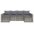 thumbnail image 2 of vidaXL 2 Piece Garden Lounge Set with Cushions Grey Poly Rattan, 2 of 5