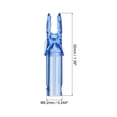 thumbnail image 2 of Uxcell Archery Arrow Nocks 0.244" 50 Pack Insert Arrow Nock for Shooting Transparent Blue, 2 of 5