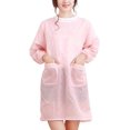 thumbnail image 1 of CH Multifunctional Women Cooking Apron Floral Flower Waterproof Long Sleeve Kitchen Aprons Cooking Baking Apron Working Smock，Pink, 1 of 7