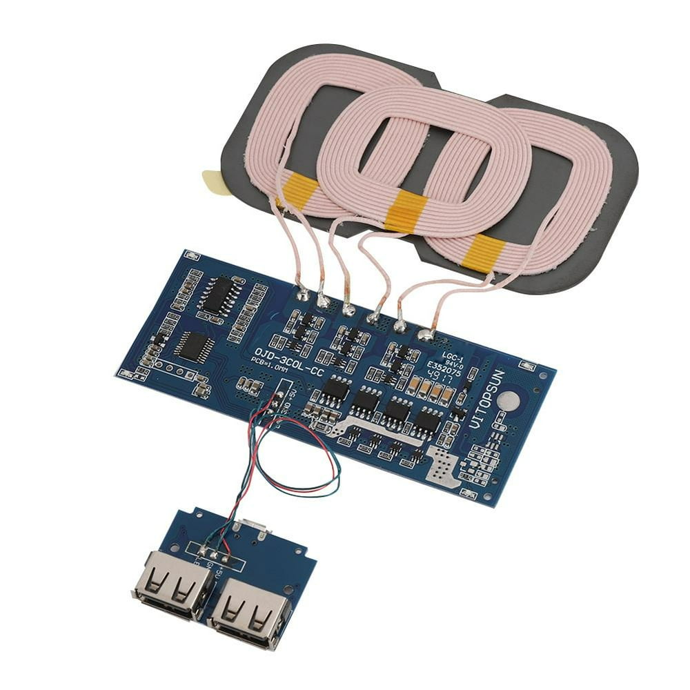 Tebru DIY QI Standard Wireless Charger 3Coil Wireless Charging