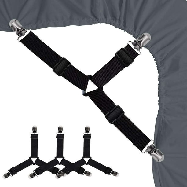 Bed Sheet Holders Straps Fasteners 4 Pcs Triangle Sheet Fasteners Fitted Flat Sheet Corner