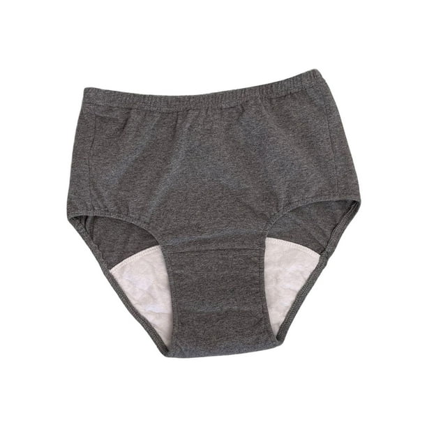 Mens Underwear Leak Protection Briefs for Sleeping Emergencies Women Men  Seniors Dark Grey 3L 